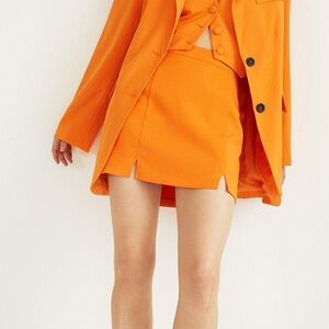 Nasty Gal Micro Tailored Mini Skirt Orange Size 12 NWT